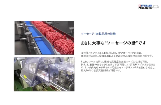 ソーセージ肉製品用包装機